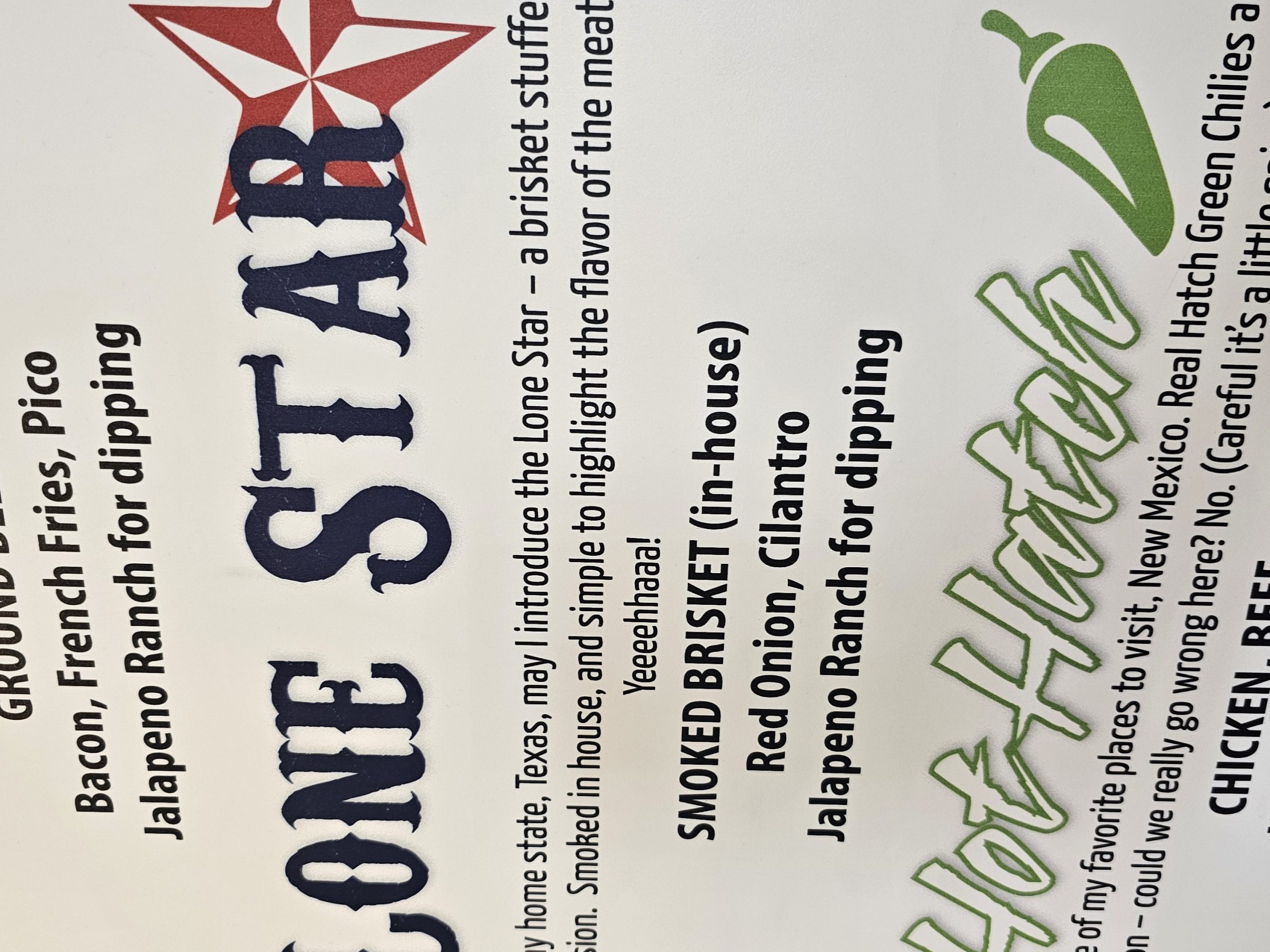 Lone Star Quesadilla - Menu